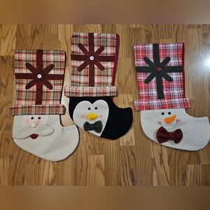 Set of 3 Christmas Stocking Gift Bag Children/Adult Gift Bag Christmas